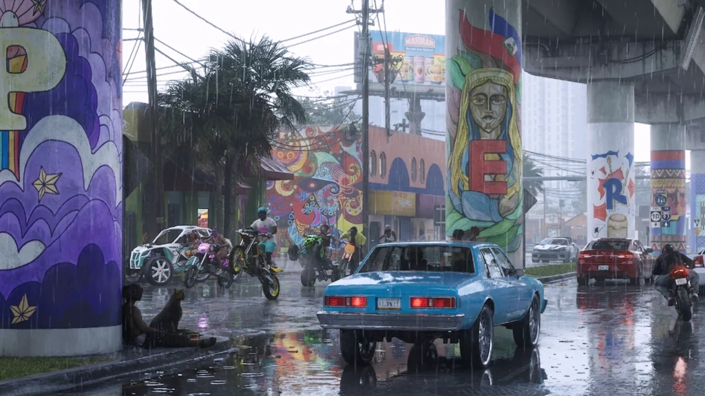 GTA VI'の局地的な嵐は濡れた路面を残し、Leonida にハリケーンをもたらす